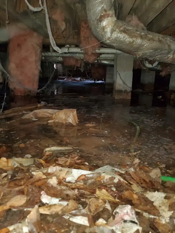 Crawl space flood assessment for Commercial Water Damage Restoration in Gardiner