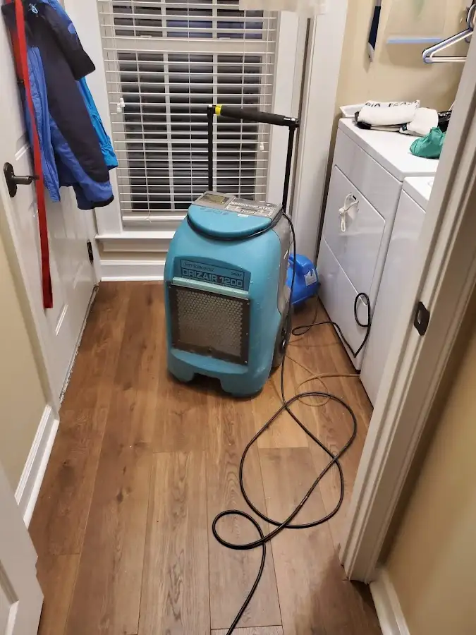 Commercial dehumidifier deployed for Flood Damage Cleanup in Gardiner