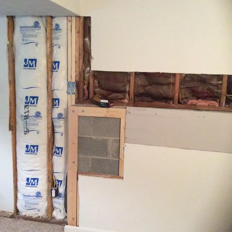 Wall insulation replacement during Structural Drying in Gardiner